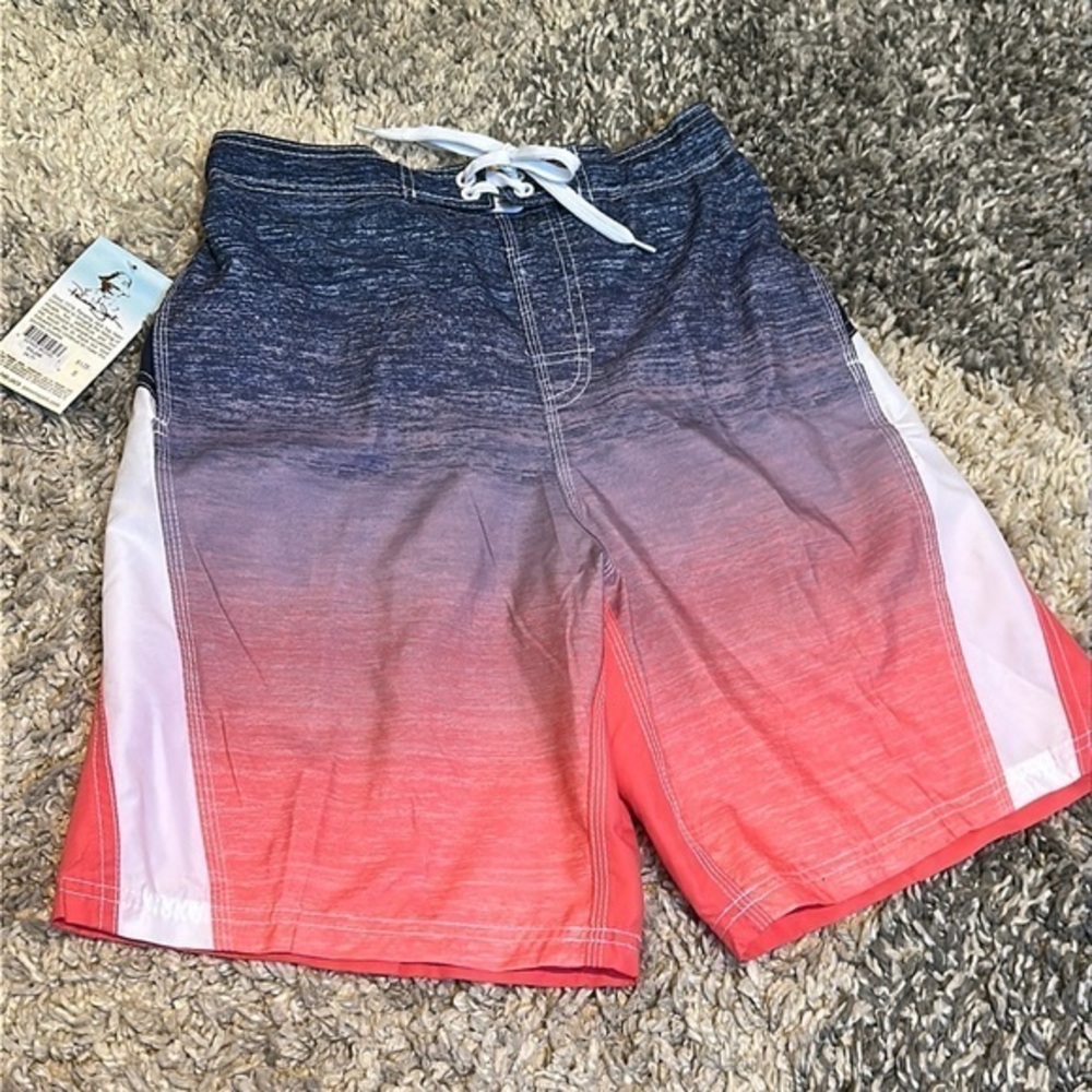 Panama Jack Gradient Swim Trunks - Red White & Blue New